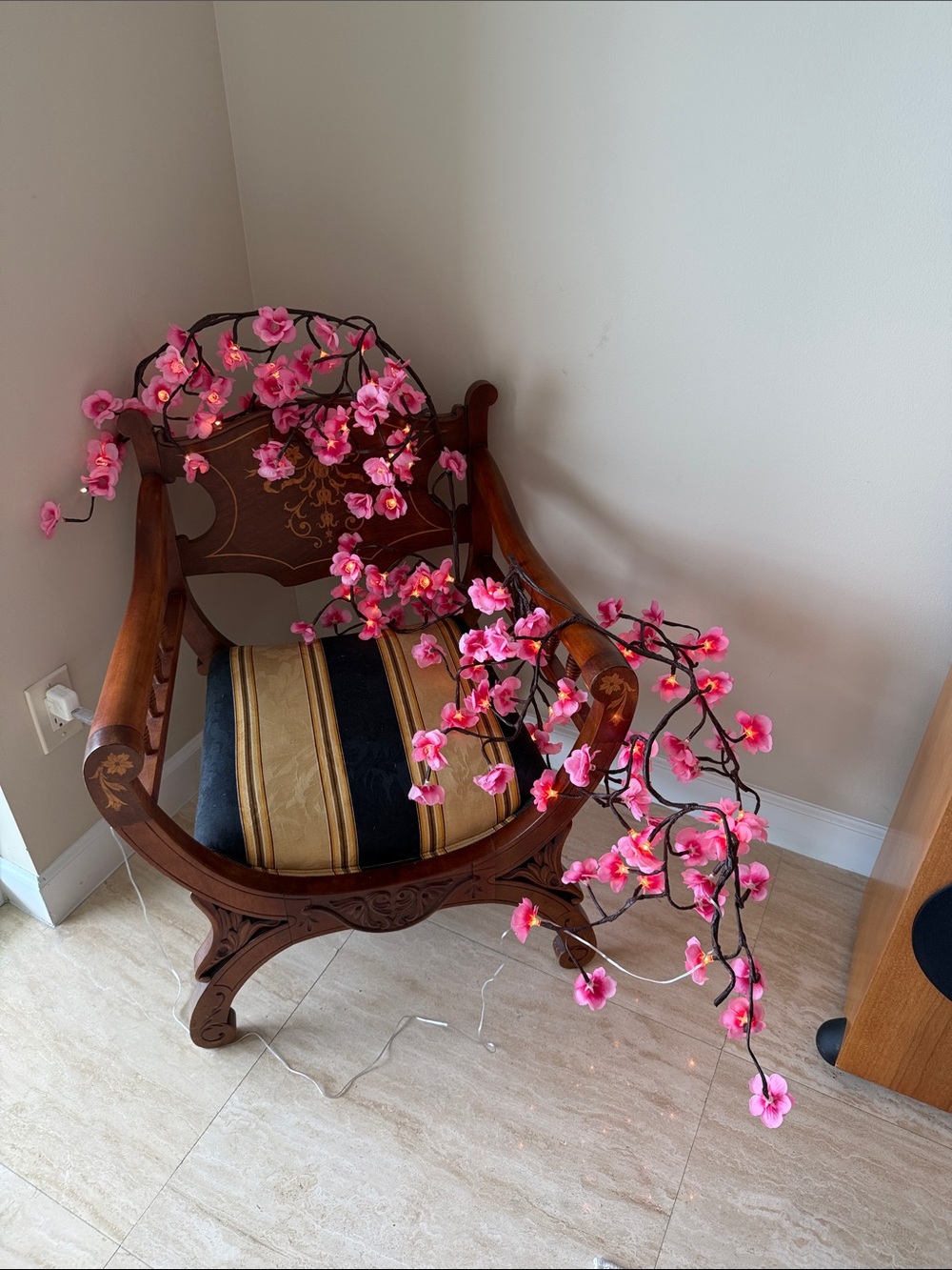Pink Cherry Blossom String Lights Home Accent